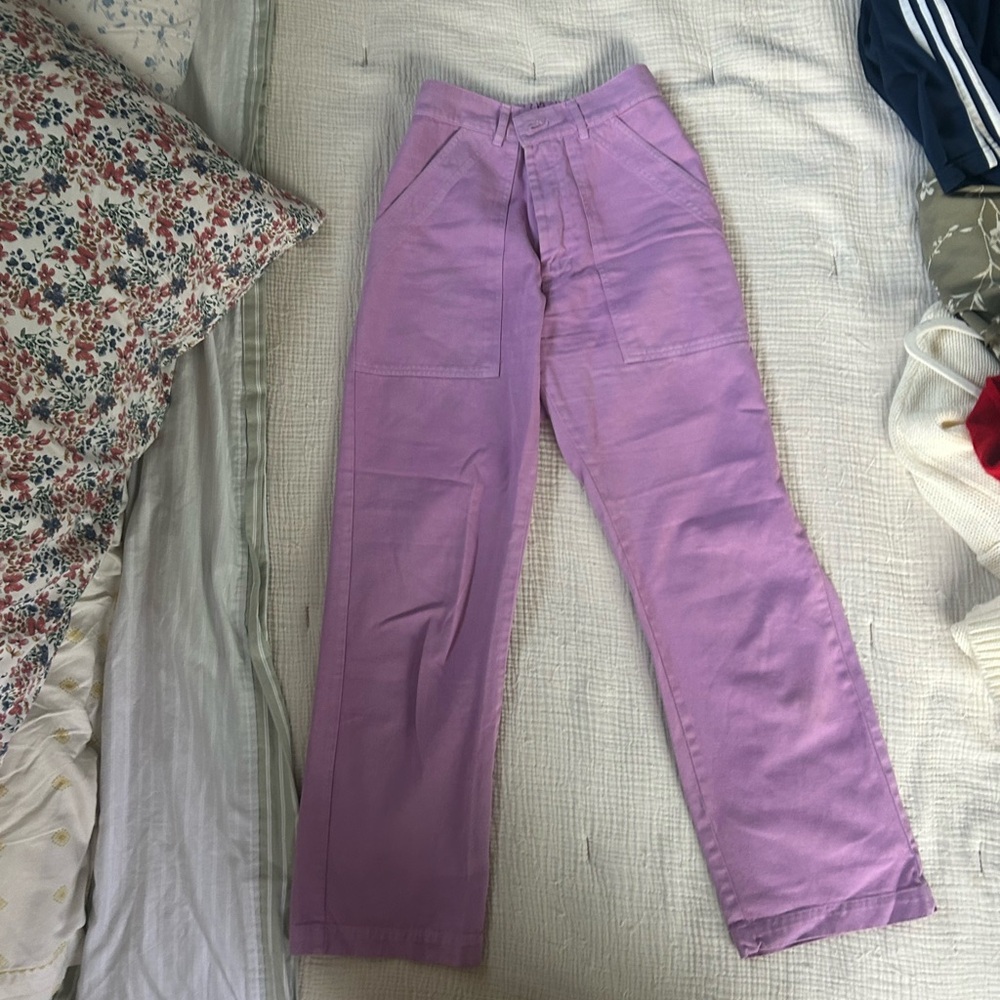 EUC XS Big Bud Press work pants lilac